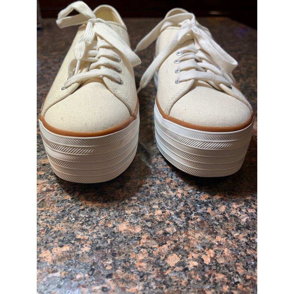 Keds Women's Triple Up Canvas Sneaker Cream Size 8 NWOT - Picture 9 of 13